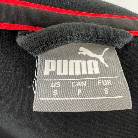 Ferrari PUMA Mens Black Gray Front Zip Long Sleeve Hooded Jacket w/ Pockets Sz S - Picture 7 of 7